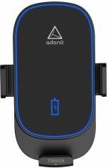 Акция на Adonit Car Holder Wireless Charging 15W Black от Stylus