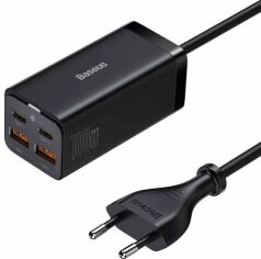 Акция на Baseus Wall Charger GaN3 Pro 2xUSB+2xUSB-C 100W Black with USB-C cable (CCGP000101) от Stylus