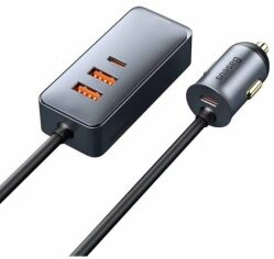 Акція на Baseus Car Charger 3xUSB+USB-C Share Together Pps 120W Gray (CCBT-A0G/CCBT-B0G) від Stylus