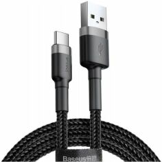 Акція на Baseus Usb Cable to USB-C Cafule 2m Grey/Black (CATKLF-CG1) від Stylus