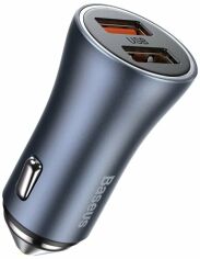 Акція на Baseus Car Charger 2xUSB Golden Pro 40W Gray (CCJD-A0G) від Stylus