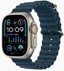 Акція на Apple Watch Ultra 2 Gps + Cellular 49mm Titanium Case with Blue Ocean Band (MREG3) від Stylus