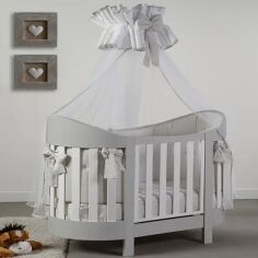 Акция на Кроватка детская Baby Italia Eva White /Grey 132х69 см бело-серая (EVA WHITE/GREY) от Stylus