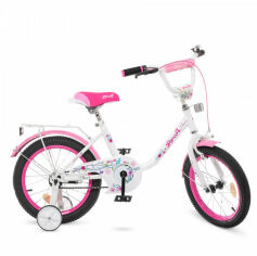 Акция на Велосипед детский 2-х кол. 16д. Profi Y1685 Flower (white/pink) от Stylus