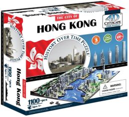 Акция на Объемный Пазл 4D Cityscape Гонконг Китай 1100 элементов от Stylus