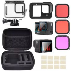 Акция на Набор аксессуаров Mscam Travel Accessories Kit для GoPro Hero 10, Hero 9 от Stylus