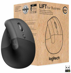 Акція на Logitech Lift Vertical Ergonomic Wireless/Bluetooth for Business Graphite (910-006494) від Stylus