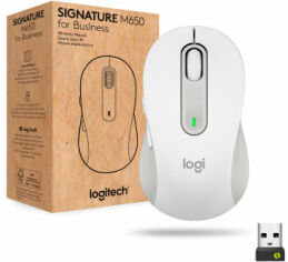 Акция на Logitech Signature M650 L Wireless Mouse for Business Off-White (910-006349) от Stylus