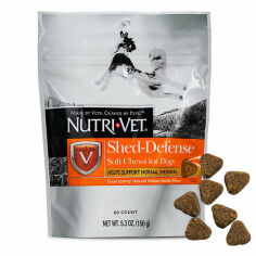 Акция на Витамины Nutri-Vet Shed-Defense Soft Chews для шерсти собак 60 табл. 150 г (55969) от Stylus