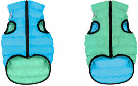 Акція на Курточка для собак AiryVest Lumi двусторонняя, светящаяся, размер Xs 22, салатово-голубая (4823089305363) від Stylus