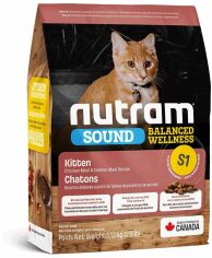 Акция на Сухой корм Nutram Sound Bw S1 для котят с курицей и лососем 1.13 кг (S1_(1,13kg) от Stylus