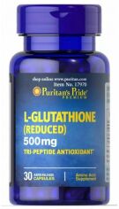 Акция на Puritan's Pride L-Glutathione 500 mg Глутатион 30 капсул от Stylus