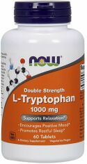 Акція на Now Foods L-TRYPTOPHAN 1000 Mg 60 Tabs L-триптофан від Stylus