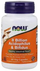 Акція на Now Foods 8 Billion Acidophilus And Bifidus Пробиотики 60 веганских капсул від Stylus