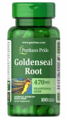 Акція на Puritan's Pride Goldenseal Root 470 mg Гидрастис канадский 100 капсул від Stylus