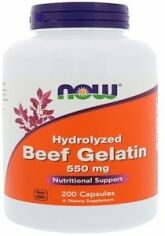 Акція на Now Foods Beef Gelatin 550 mg 200 caps (Гидролизат желатина) від Stylus