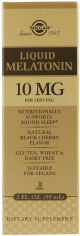 Акція на Solgar Liquid Melatonin, Natural Black Cherry Flavor Солгар Мелатонин жидкий, вишня 10 mg 59 ml від Stylus