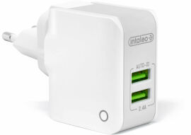 Акція на Intaleo Usb Wall Charger 2xUSB 2.4A White (TCA242) від Y.UA