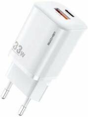 Акція на Wk Wekome Wall Charger USB+USB-C 30W White (WP-U140) від Y.UA