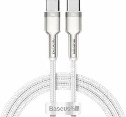 Акція на Baseus Cable USB-C to USB-C Cafule Metal 100W 1m White (CATJK-C02) від Y.UA