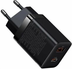 Акція на Baseus Wall Charger USB+USB-C Super Si Pro 30W Black (CCSUPP-E01) від Y.UA