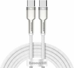 Акция на Baseus Cable USB-C to USB-C Cafule Metal 100W 2m White (CATJK-D02) от Y.UA