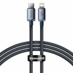 Акция на Baseus Cable USB-C to Lightning Crystal Shine 20W 1.2m Black (CAJY000201) от Y.UA