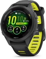 Акция на Garmin Forerunner 265S Black Bezel і Case з Black/Amp Yellow Silicone Band (010-02810-13) от Y.UA