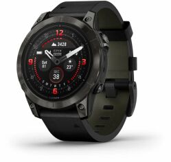 Акция на Garmin Epix Pro (Gen 2) 47mm Sapphire Carbon Grey Dlc Titanium with Black Leather Band (010-02803-30) от Y.UA