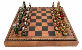 Акція на Набір шахи + нарди + шашки Римляни проти варварів Italfama карта, коричн., 36x36, 5 кг (1993219MAP) від Y.UA