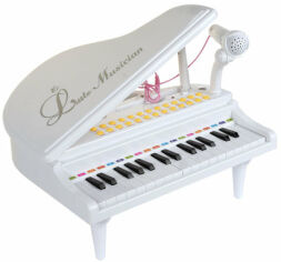 Акція на Дитяче піаніно синтезатор Baoli "Маленький музикант" з мікрофоном 31 клавіша (білий) від Y.UA
