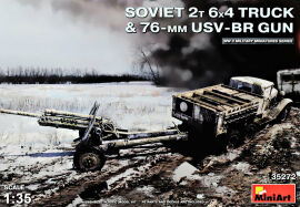 Акция на 2-х тонна вантажівка Miniart 6х4 з 76-мм УСВ-БР з гарматою от Y.UA