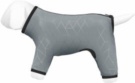 Акция на Дощовик для собак Waudog Clothes світловідбиваючий S30 обхват грудей 57-59 см обхват шиї 44-46 см сірий от Y.UA