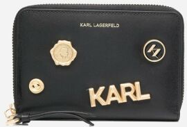 Акція на Жіночий гаманець Karl Lagerfeld K/SEVEN Sp Zip Md Wlt Pins чорний (226W3232-999) від Y.UA