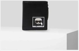 Акция на Чоловічий портмоне Karl Lagerfeld K/IKONIK Wallet чорний (225M3228-999) от Y.UA