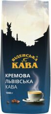 Акція на Кава Віденська кава Кремова Львівська в зернах 1 кг (4820000371094) від Y.UA