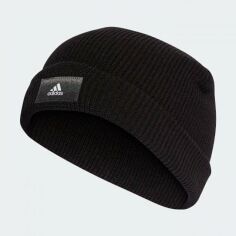 Акція на Шапка Adidas Ess Beanie Cuff IB2661 OSFY 54 Black від Rozetka