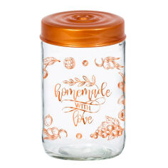 Акция на Банка для продуктов Herevin Decorated Jam Jar-Homemade With Love 0.6 л 171441-072 от Podushka