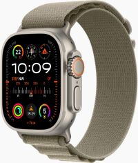 Акция на Apple Watch Ultra 2 Gps + Cellular 49mm Titanium Case with Olive Alpine Loop - Medium (MREY3) от Stylus