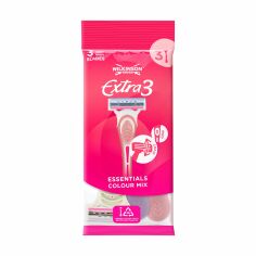 Акция на Одноразові станки для гоління Wilkinson Sword Extra 3 Beauty Essentials Colour Mix жіночі, 4 шт от Eva