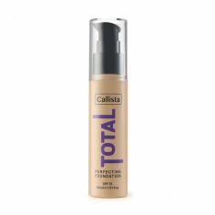 Акція на Тональний крем для обличчя Callista Total Perfecting Foundation SPF 15, 220 Natural Beige, 30 мл від Eva