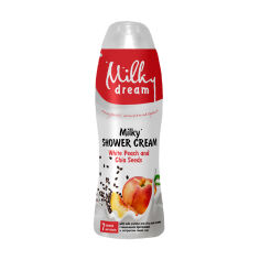 Акція на Крем-гель для душу Milky Dream Білий персик та насіння чіа з молочним протеїном та екстрактом насіння чіа, 500 мл від Eva
