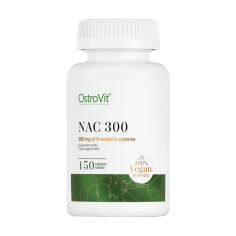 Акция на Дієтична добавка аминокислота в таблетках OstroVit NAC N-ацетил-L-цистеин 300 мг, 150 шт от Eva