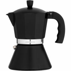 Акция на Гейзерная кофеварка Ardesto Gemini Piemonte, 6 чашек, чорная (AR0806AIB) от MOYO