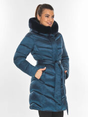 Акция на Куртка зимова довга жіноча Braggart 57635 52 (XL) Атлантика от Rozetka