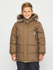 Акция на Дитяча зимова довга куртка для хлопчика Lenne Micha 23337-810 128 см от Rozetka