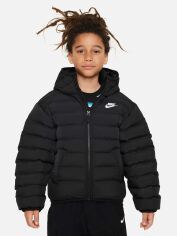 Акція на Дитяча демісезонна куртка для хлопчика Nike K Nsw Low Synfl Jkt Adp FD2845-010 128-137 см Black/Black/White від Rozetka