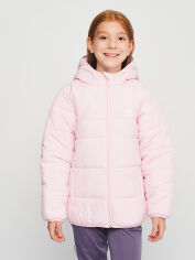 Акция на Дитяча демісезонна куртка для дівчинки Adidas Jk Pad Jkt IL6075 122-128 см Clear Pink от Rozetka