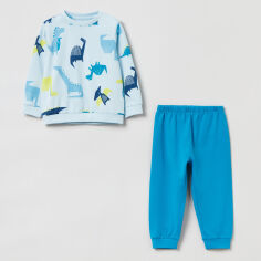 Акция на Піжама (футболка з довгими рукавами + штани) дитяча OVS Pyjama Boy Omphalodes 1812943 98 см Light Blue от Rozetka