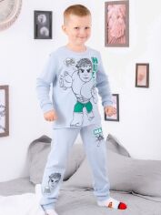Акція на Піжама дитяча (футболка з довгими рукавами + штани) Носі Своє 6076-008-33-4 116 см Світло-блакитна (Халк) (p-7007-128264) від Rozetka